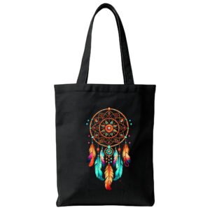 Dreamcatcher with Colored Feathers Bag