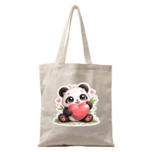 Cute Panda With Heart Bag