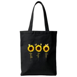 Three Blooming Sunflower Bag